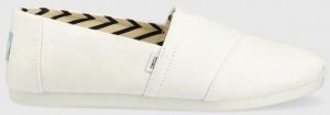 Espadrilky Toms Alpargata biela farba