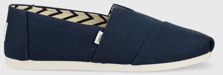 Espadrilky Toms Alpargata tmavomodrá farba