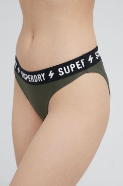 Plavkové nohavičky Superdry zelená farba,