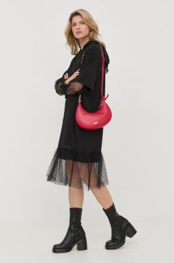 Šaty Red Valentino čierna farba, mini, oversize