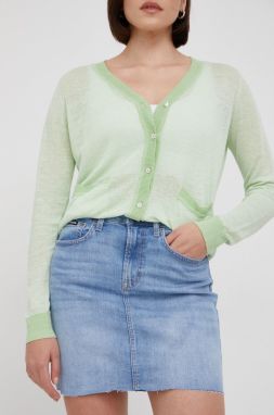 Rifľová sukňa Dkny mini, rovný strih