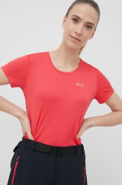 Športové tričko Jack Wolfskin Tech ružová farba,