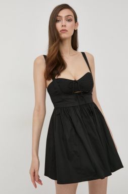 Šaty For Love & Lemons čierna farba, mini, áčkový strih
