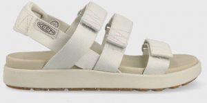 Sandále Keen Elle Strappy dámske, béžová farba, na platforme