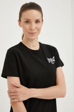 Bavlnené tričko Everlast čierna farba,
