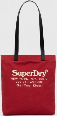 Taška Superdry červená farba
