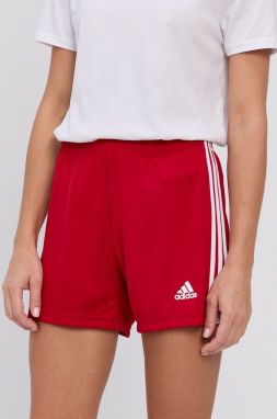 Šortky adidas Performance GN5783 dámske, červená farba, jednofarebné, stredne vysoký pás