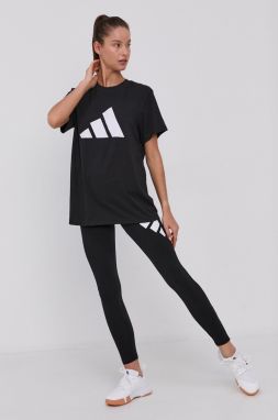 Legíny adidas Performance GU9696 dámske, čierna farba, s potlačou
