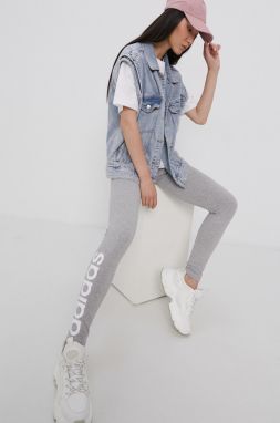 Legíny adidas GL0638 dámske, šedá farba, melanžové