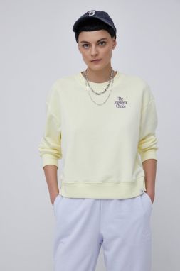 Mikina New Balance WT13562SAY dámska, žltá farba, jednofarebná