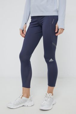 Bežecké legíny adidas Performance HB9273 dámske, tmavomodrá farba, jednofarebné
