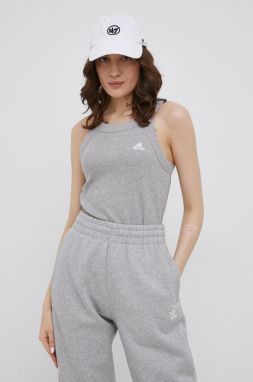 Top adidas HA6613 dámsky, šedá farba,