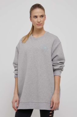 Tréningová mikina adidas by Stella McCartney HA8963 dámska, šedá farba, melanžová