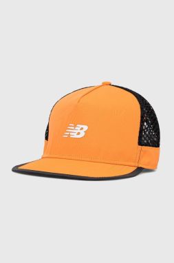 Čiapka New Balance LAH13001VIB oranžová farba, s nášivkou