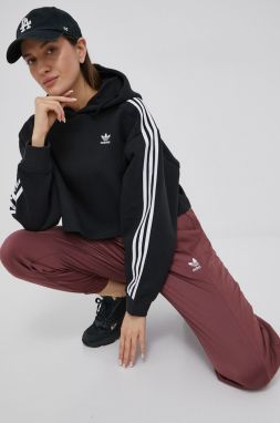 Mikina adidas Originals Adicolor HC2016 dámska, čierna farba, s nášivkou