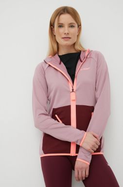 Športová mikina adidas TERREX H51466 dámska, ružová farba, vzorovaná