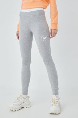 Legíny New Balance WP21800AG dámske, šedá farba, melanžové
