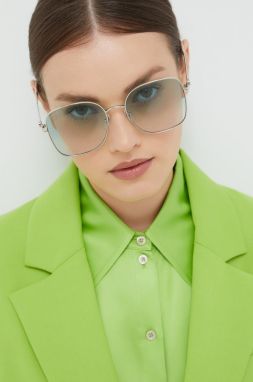 Slnečné okuliare Gucci dámske, strieborná farba
