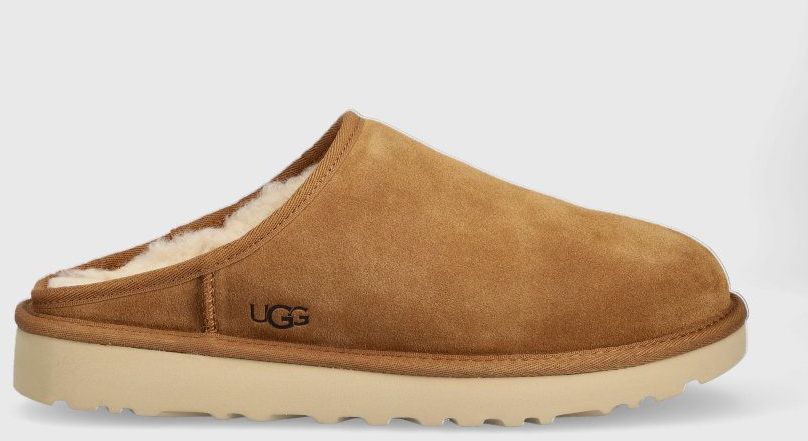 Semišové papuče UGG M Classic Slip-on hnedá farba