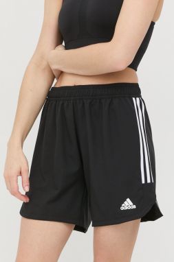 Tréningové šortky adidas Performance Condivo 22 dámske, čierna farba, s nášivkou, vysoký pás