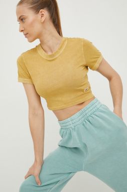Bavlnené tričko Reebok Classic žltá farba,
