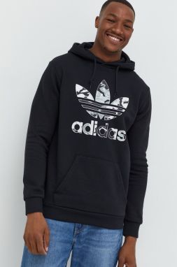 Mikina adidas Originals pánska, čierna farba, s potlačou