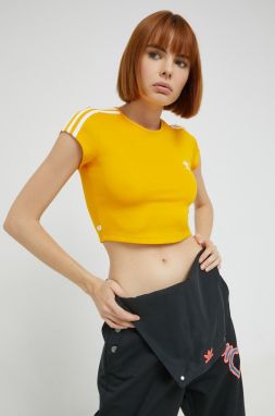 Tričko adidas Originals dámsky, žltá farba, galéria