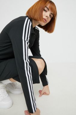 Šaty adidas Originals čierna farba, midi, priliehavá