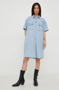 Rifľové šaty Levi's mini, oversize