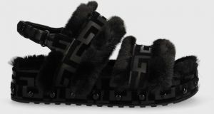 Sandále Guess Vasya čierna farba