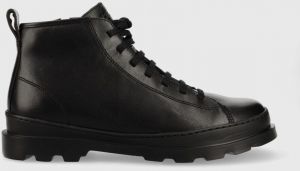 Kožená obuv Camper Brutus pánske, čierna farba