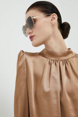 Slnečné okuliare Jimmy Choo dámske, zlatá farba