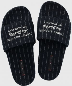 Šľapky Tommy Hilfiger pánske, tmavomodrá farba