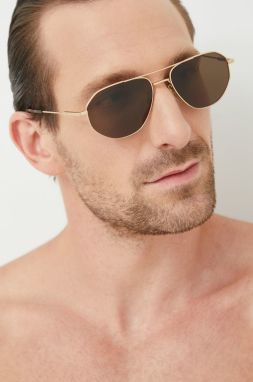 Slnečné okuliare Tommy Hilfiger pánske, zlatá farba galéria