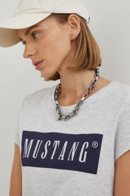 Tričko Mustang dámsky, šedá farba,