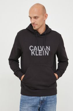 Mikina Calvin Klein pánska, čierna farba, jednofarebná