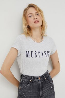 Tričko Mustang dámsky, šedá farba,