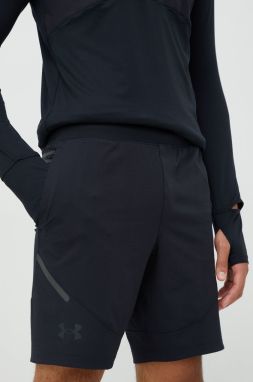 Tréningové šortky Under Armour Unstoppable pánske, čierna farba,