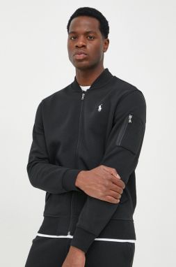 Mikina Polo Ralph Lauren pánska, čierna farba, jednofarebná