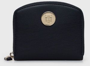 Peňaženka + kľúčenka Tommy Hilfiger dámsky, tmavomodrá farba