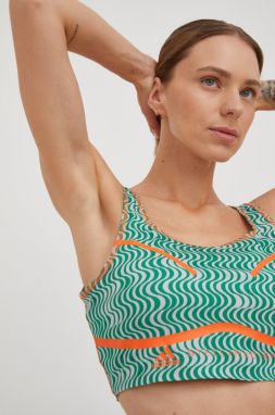 Tréningový top adidas by Stella McCartney zelená farba,