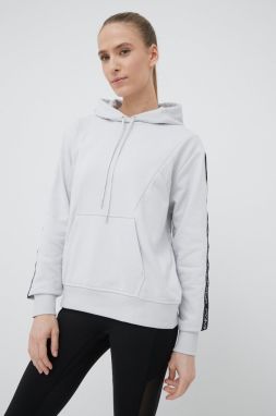 Tepláková mikina Calvin Klein Performance Active Icon dámska, šedá farba, s nášivkou