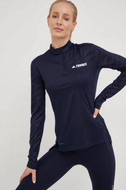 Športová mikina adidas TERREX Multi dámska, tmavomodrá farba, jednofarebná