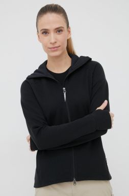 Mikina Houdini dámska, čierna farba, s kapucňou, jednofarebná