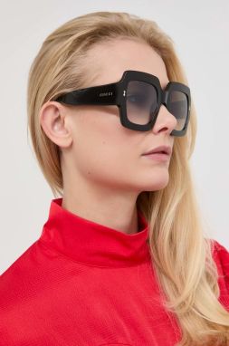 Slnečné okuliare Gucci dámske, čierna farba