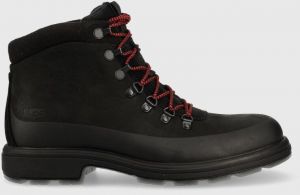 Semišové členkové topánky UGG M Biltmore Hiker pánske, čierna farba