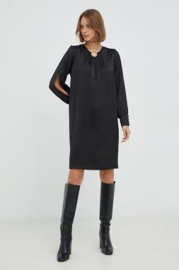 Šaty Nissa čierna farba, mini, rovný strih