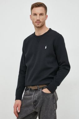 Mikina Polo Ralph Lauren pánska, čierna farba, jednofarebná