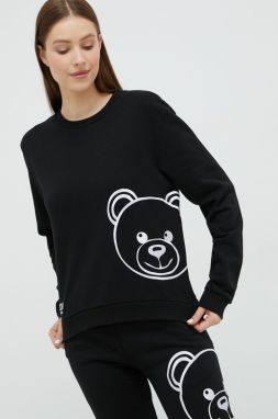 Mikina Moschino Underwear dámska, čierna farba,