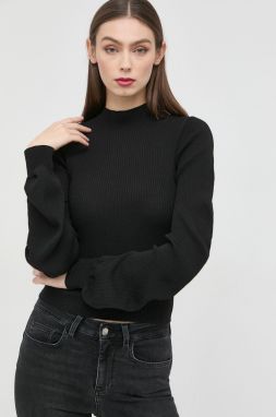 Sveter Miss Sixty dámsky, čierna farba, tenký, s polorolákom